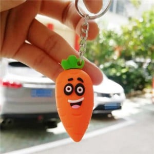 U.S.Fashion Cute Cartoon Fruit Series Soft Plastic Wholesale Key Chain - Carrot