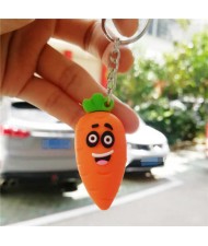 U.S.Fashion Cute Cartoon Fruit Series Soft Plastic Wholesale Key Chain - Carrot