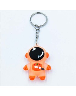 Popular Spaceman Design Handbag Pendant Cartoon Astronaut Key Chain - Orange