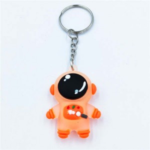 Popular Spaceman Design Handbag Pendant Cartoon Astronaut Key Chain - Orange