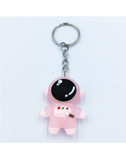 Popular Spaceman Design Handbag Pendant Cartoon Astronaut Key Chain - Pink