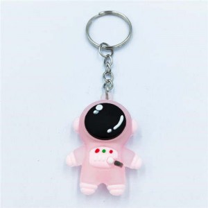 Popular Spaceman Design Handbag Pendant Cartoon Astronaut Key Chain - Pink