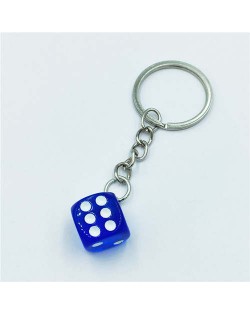 Simple Style Classic Dice Design Wholesale Key Ring - Blue