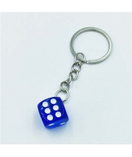 Simple Style Classic Dice Design Wholesale Key Ring - Blue