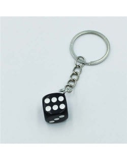 Simple Style Classic Dice Design Wholesale Key Ring - Black