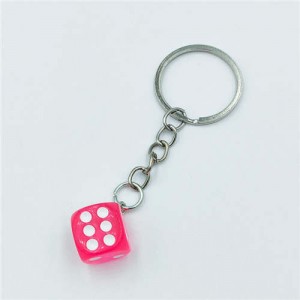 Simple Style Classic Dice Design Wholesale Key Ring - Rose