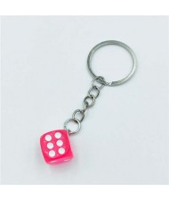Simple Style Classic Dice Design Wholesale Key Ring - Rose