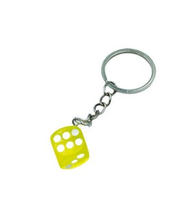 Simple Style Classic Dice Design Wholesale Key Ring - Yellow