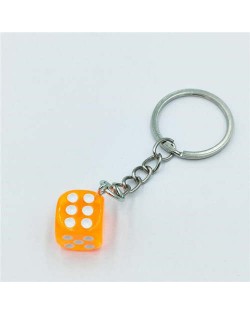 Simple Style Classic Dice Design Wholesale Key Ring - Orange