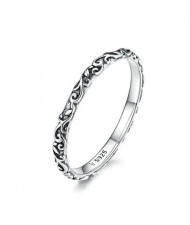 Vintage Embossing Design Wholesale 925 Sterling Silver Women Ring