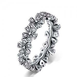 Flower Series Vintage Color Elegant Daisy Wholesale 925 Sterling Silver Ring