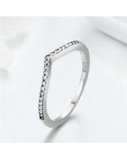 V Shape Design Wholesale 925 Sterling Silver Minimalist Ring