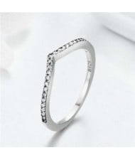 V Shape Design Wholesale 925 Sterling Silver Minimalist Ring