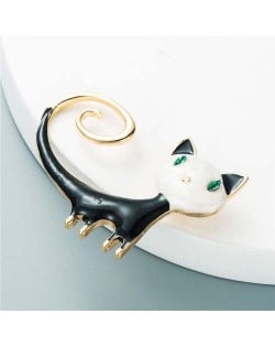 Cute Three-dimensional Cat Design Animal Wholesale Jewelry Fashion Women Oil-spot Glazed Brooch