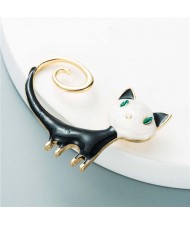 Cute Three-dimensional Cat Design Animal Wholesale Jewelry Fashion Women Oil-spot Glazed Brooch