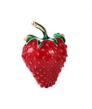 Korean Fashion Creative Cute Strawberry Design Women Alloy Brooch