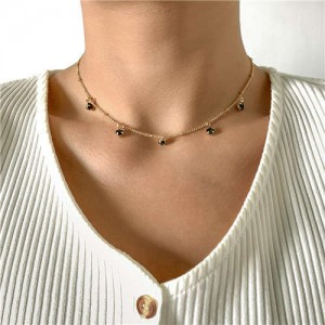 Rhinestone Pendant U.S. High Fashion Women Wholesale Choker Necklace - Green