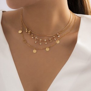 Rhinestone Pendant U.S. High Fashion Women Wholesale Choker Necklace - Pink