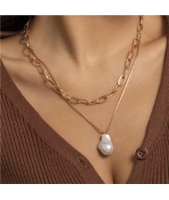 Vintage Artificial Pearl Pendant High Fashion Women Wholesale Costume Necklace