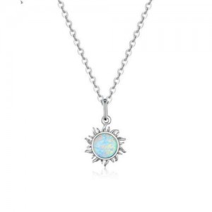 High Fashion Sun Wholesale 925 Sterling Silver Women Necklace - Silver
