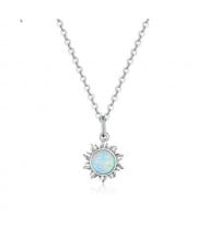 High Fashion Sun Wholesale 925 Sterling Silver Women Necklace - Silver