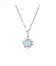 High Fashion Sun Wholesale 925 Sterling Silver Women Necklace - Silver