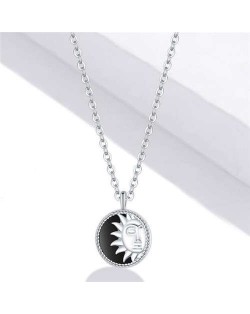 Moon and Sun Classic Combo Western Fashion Women Wholesale 925 Sterling Silver Jewelry Necklace