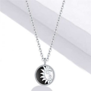 Moon and Sun Classic Combo Western Fashion Women Wholesale 925 Sterling Silver Jewelry Necklace