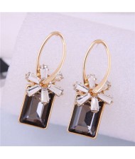 Unique Design Beautiful Petals Korean Fashion Graceful Wholesale Jewelry Women Earrings - Black