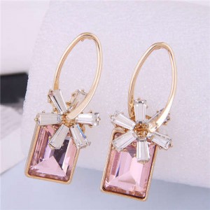 Unique Design Beautiful Petals Korean Fashion Graceful Wholesale Jewelry Women Earrings - Pink