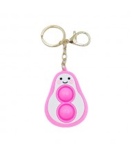 Cute Cartoon Shy Avocado Modeling Wholesale Key Chain - Pink