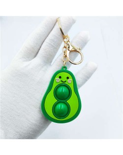 Cute Cartoon Shy Avocado Modeling Wholesale Key Chain - Green