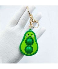 Cute Cartoon Shy Avocado Modeling Wholesale Key Chain - Green