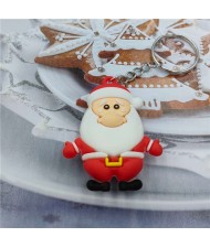 Christmas Series Cartoon Santa Claus Soft Plastic Wholesale Key Chain