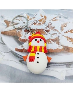 Christmas Style Snowman Soft Plastic Wholesale Key Ring