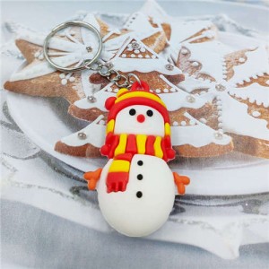 Christmas Style Snowman Soft Plastic Wholesale Key Ring