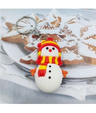 Christmas Style Snowman Soft Plastic Wholesale Key Ring