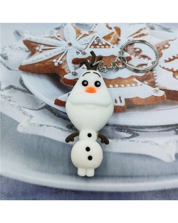 Christmas Series Thin Snowman Soft Plastic Wholesale Key Chain