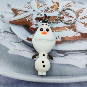 Christmas Series Thin Snowman Soft Plastic Wholesale Key Chain