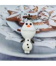Christmas Series Thin Snowman Soft Plastic Wholesale Key Chain