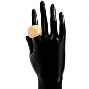 Candy Color Simple Design Fashion Style Women Costume Resin Ring - Pink