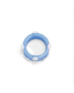 Creative Candy Color Simple Irregular Clouds Design Fashion Women Wholesale Resin Ring - Blue