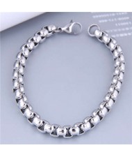 Western Fashion Minimalist Corn Chain Design Stainless Steel Man Bracelet