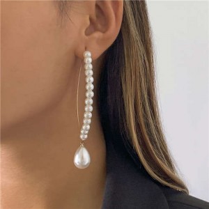 Handmade Beads Fish Shape Water Drop Pendant Pearl Elegant Wholesale Earrings
