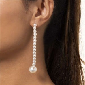 Handmade Beads Fish Hook Pearl Pendant Popular Wholesale Jewelry Elegant Earrings