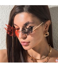 7 Colors Available Dragon and Phoenix Frameless Design Hiphop Party Fashion Wholesale Sunglasses