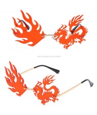 7 Colors Available Dragon and Phoenix Frameless Design Hiphop Party Fashion Wholesale Sunglasses