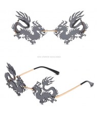 7 Colors Available Dragon and Phoenix Frameless Design Hiphop Party Fashion Wholesale Sunglasses