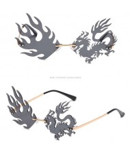 7 Colors Available Dragon and Phoenix Frameless Design Hiphop Party Fashion Wholesale Sunglasses