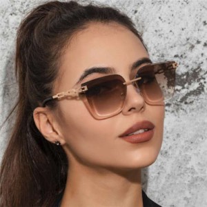 4 Colors Available Frameless Hollow Chain Legs Design U.S. Fashion Street Shot Style Wholesale Sunglasses